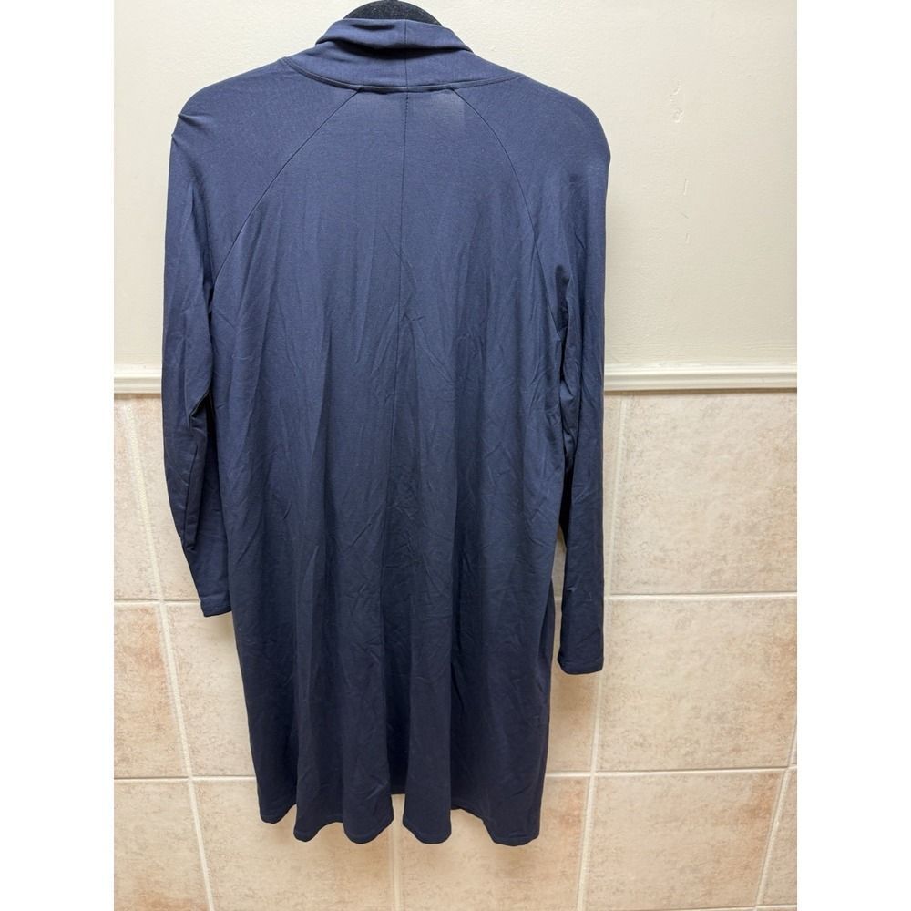Eileen Fisher Open Front Kimono Knit Cardigan Blue TENCEL™ Pockets Size S - Picture 7 of 10